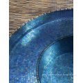 Cheap price blue glass mosaic for swimming pool tiles